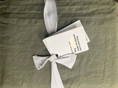 CRATE & BARREL  AIRE NATURAL  *  KING  HEMP   *   FLAT SHEET  AND  2 PILLOWCASES