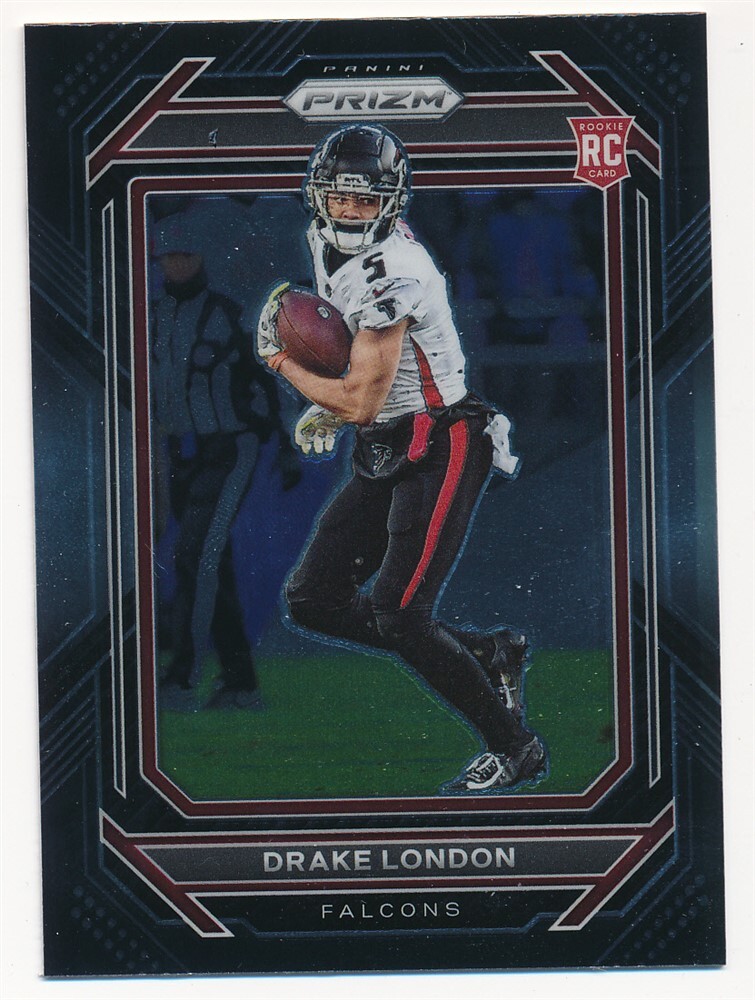DRAKE LONDON 2022 PANINI CHRONICLES PRIZM BLACK #PB-11 RC ROOKIE FALCONS MINT