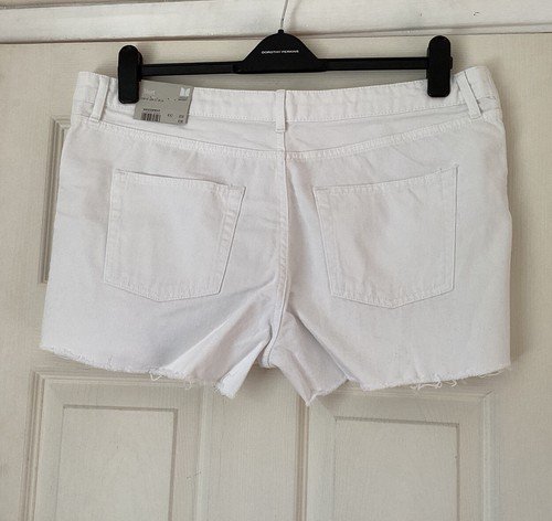 Topshop - Maternity White Under Bump Denim Shorts - Size 16 - Picture 2 of 2