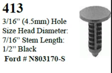 100 Pcs Fascia Retainer Fastener Clips Compatible with Ford N803170-S