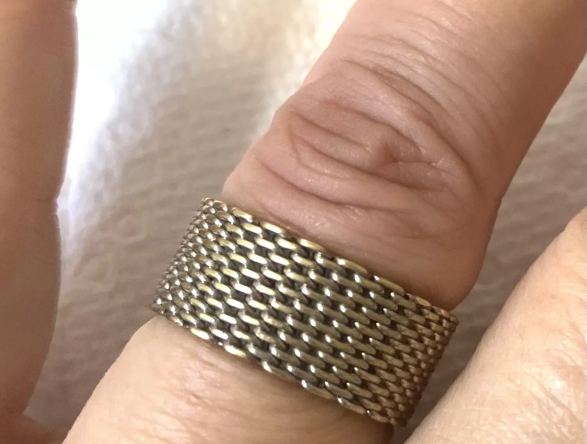 S56 Vintage chain ring 925 sterling silver