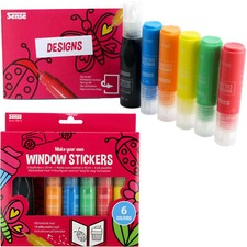 Window Colour Fensterbilder malen Set Color Stifte mit Vorlagen & Folien