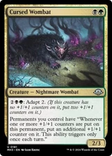 CURSED WOMBAT x4 mtg NM-M Modern Horizons 3 Unc