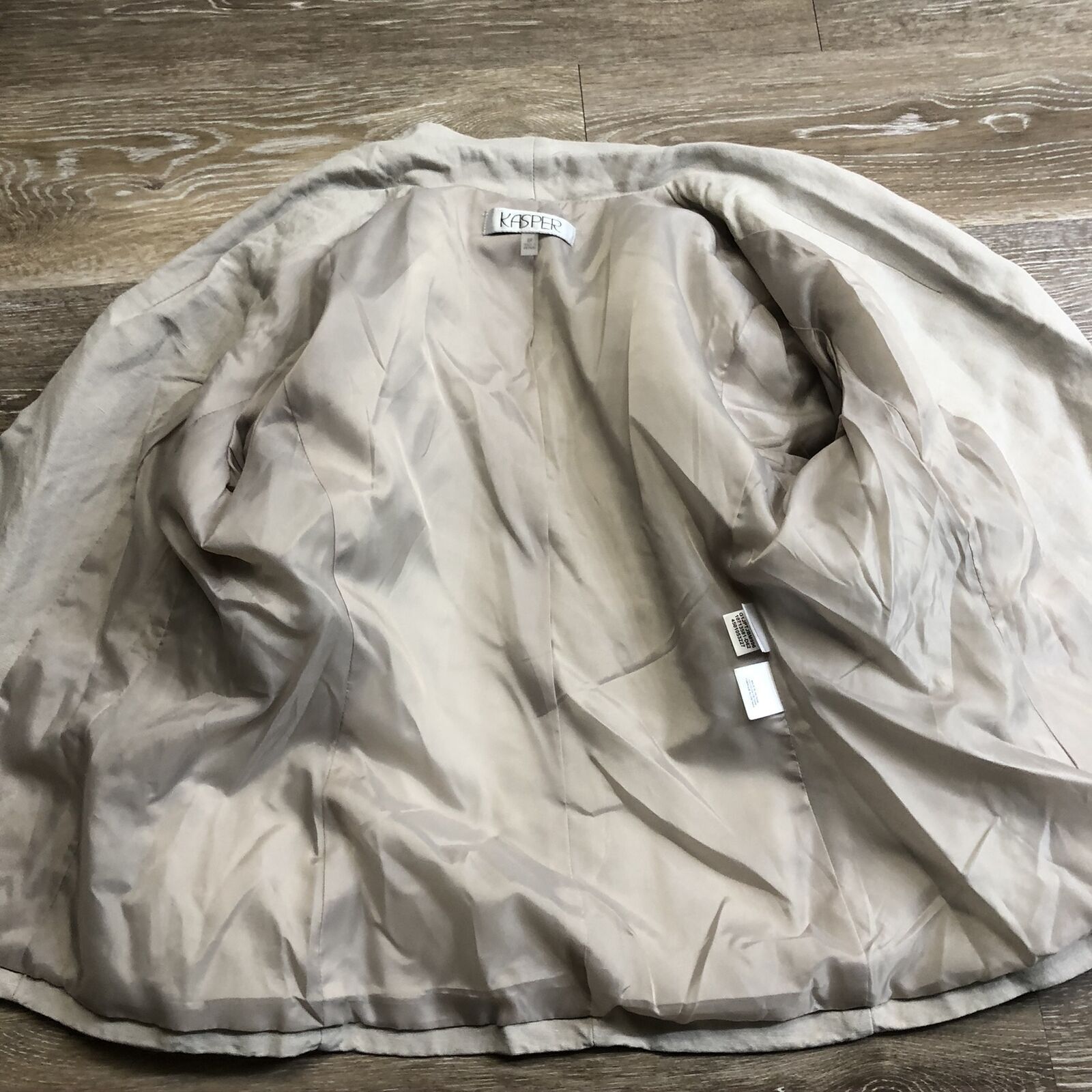 KASPER Button Front White Blazer Jacket with Lini… - image 7