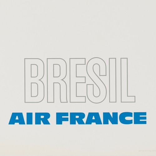 Affiche ancienne originale - Raymond Pages - Air France - Brésil - Avion - 1971 - Photo 4/4
