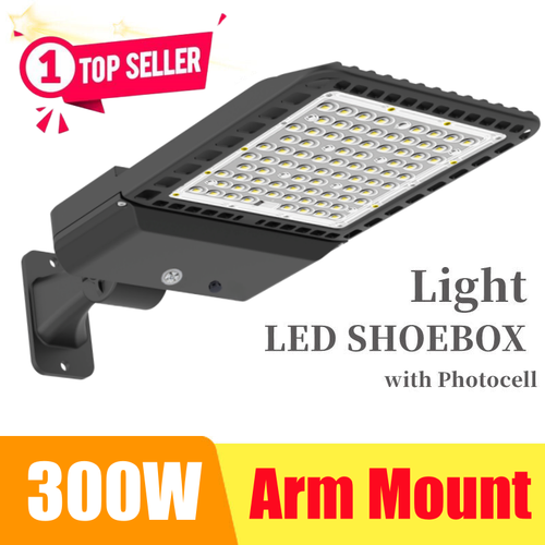 300W LED ShoeBox Parking Lot Street Light Outdoor Commercial Road Lighting IP65 - 第 17/17 張圖片