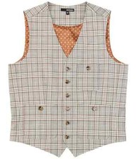 Murano Men's Polyester Blend Dress Vest s15vm031 color Khaki size Small