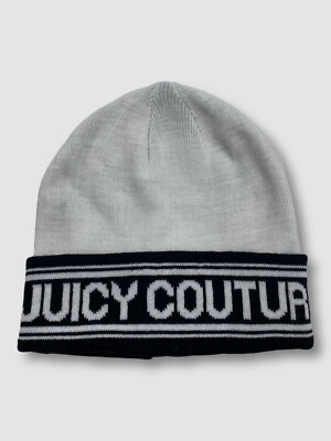 Juicy Couture Gray Knit Beanie Juicy Couture Knit Beanie Hat Winter Black Gray Logo Girls  main image 4