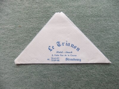 Serviette Vintage Strasbourg, Straßburg, Le Trianon