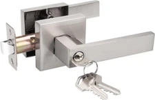 NEW Probrico Entrance Door Levers Doorknobs Lock Keyed Entrance Lockset DL01SNET