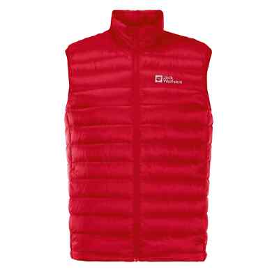 Jack Wolskin PACK & GO DOWN VEST Herren Rot Weste Daunenweste 1207011_2206