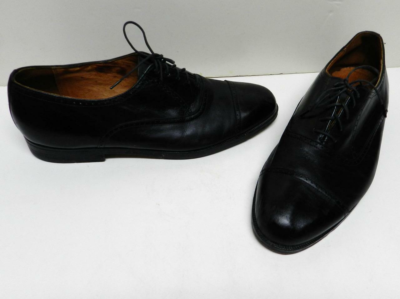 SAOLA SCARPE OXFORD DA UOMO IMPERMEABILI BOSTONIAN IN PELLE TG 11W NERE MADE USA SOLE ITALIA