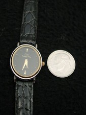 Wristwatch, Lady's Michel Herbelin Watch Gold Leather 3 Jewel NOS 1980s France