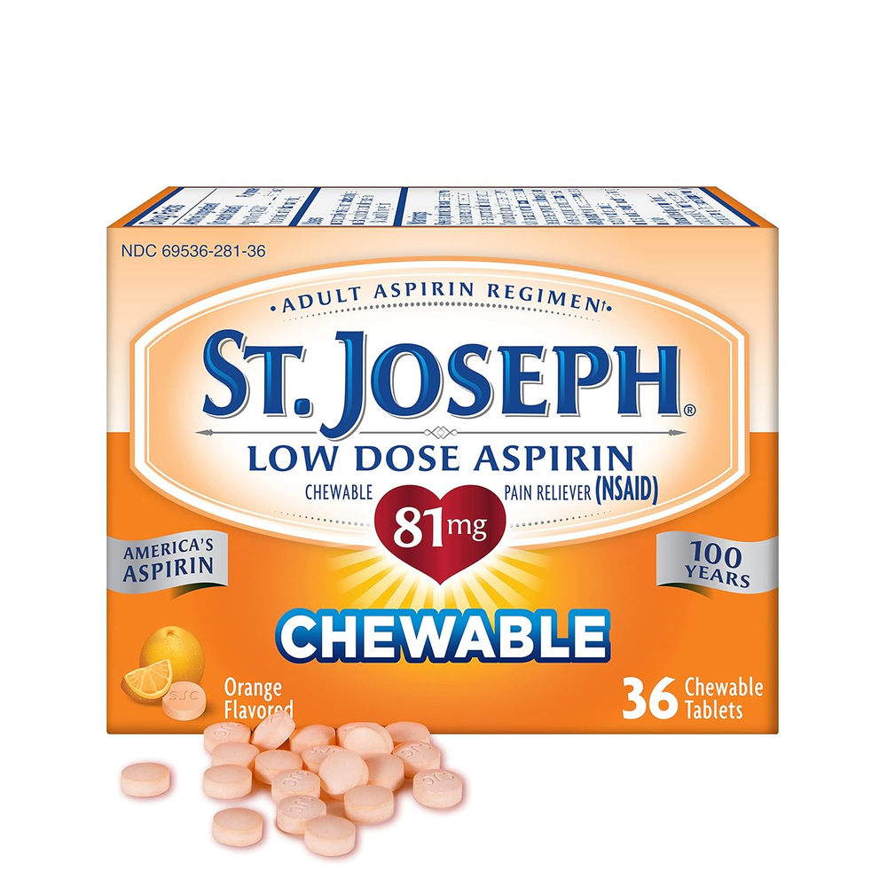 Aspirin Pain Reliever (NSAID) 81Mg, Chewable Orange Tablets, Adult Low Dose Regi