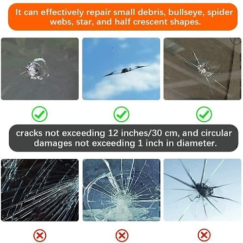 1 Set Automotive Glass Repair Kit Fluid Fix Car Windshield Resin Chip Crack Tool - Picture 13 of 22