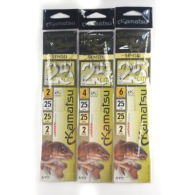Gebrauchsfertige gebundene Hair Rigs Method Feeder Rigs Sensei Barbless Haken 2 4 6 UK