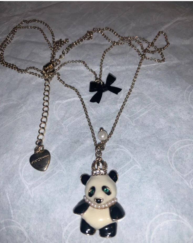 Betsey johnson panda necklace deals