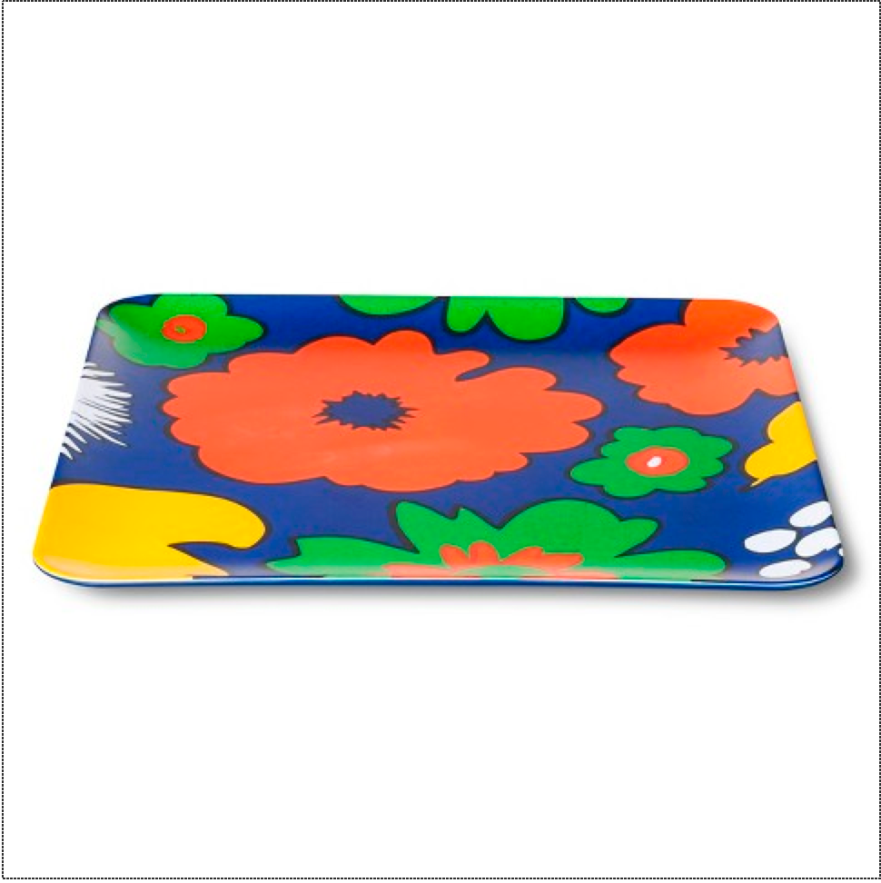 WOW! MARIMEKKO FOR TARGET MELAMINE SQUARE SERVING TRAY * KUKKATORI