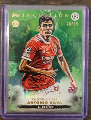 2022-23 Topps Inception Club Competitions Antonio Silva Green RC #/99 Benfica