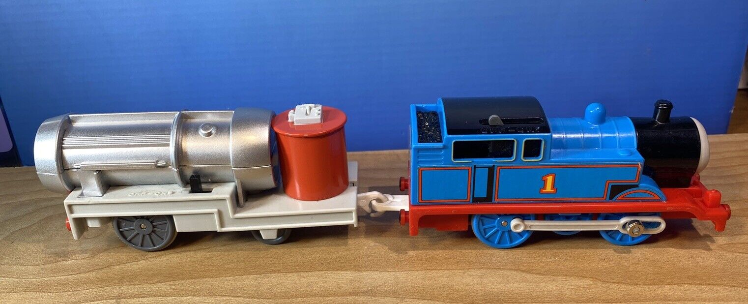 Thomas Trackmaster Motorized Train Works 1992 W/ Jet Engine Blue Mattel 2005
