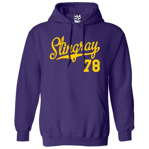 Stingray 78 Script HOODIE | 1978 C3 Vette Classic Car Jersey Hooded Sweatshirt - Picture 34 of 34