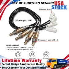 O2 Oxygen Sensor Set of 4 Front Rear Downstream & Upstream For Ford for Mercury