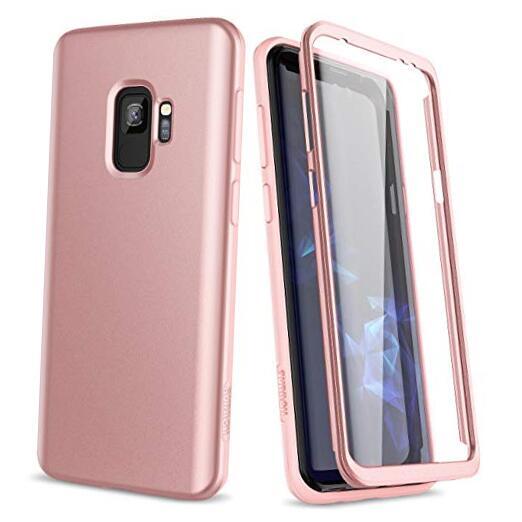 SURITCH Case for Samsung Galaxy S9,【Built in Screen Rose Gold