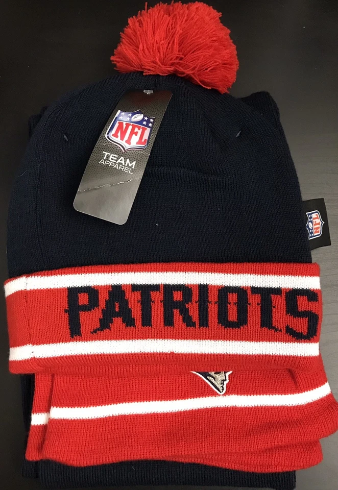 X2 NUEVO NFL New England Patriots Gorro Guante Bufanda Conjunto Militar Verde Azul Verde Foto 3 de 4