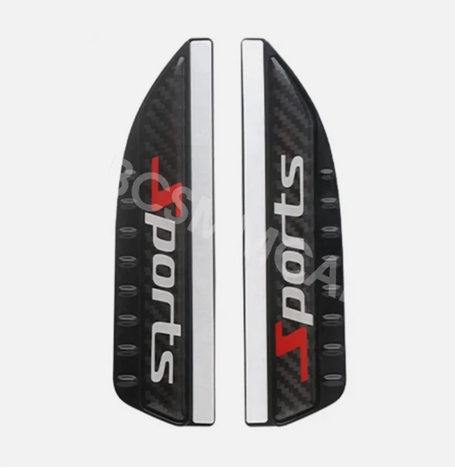 2pcs Car Rear View Side Mirror Rain Board Eyebrow Guard Sun Visor  Carbon Fiber - Image 3 of 4