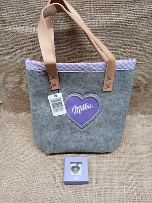 Milka Felt bag and heart pendant