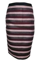Boden Women's Skirt Striped Business Pencil Straight Cotton Size US 4 Small NEW