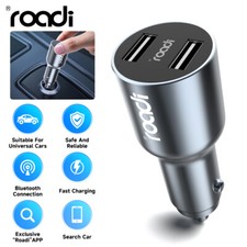12V Car Cigerette Lighter Socket Adapter Car Charger 2 USB Ports Bluetooth 4.0