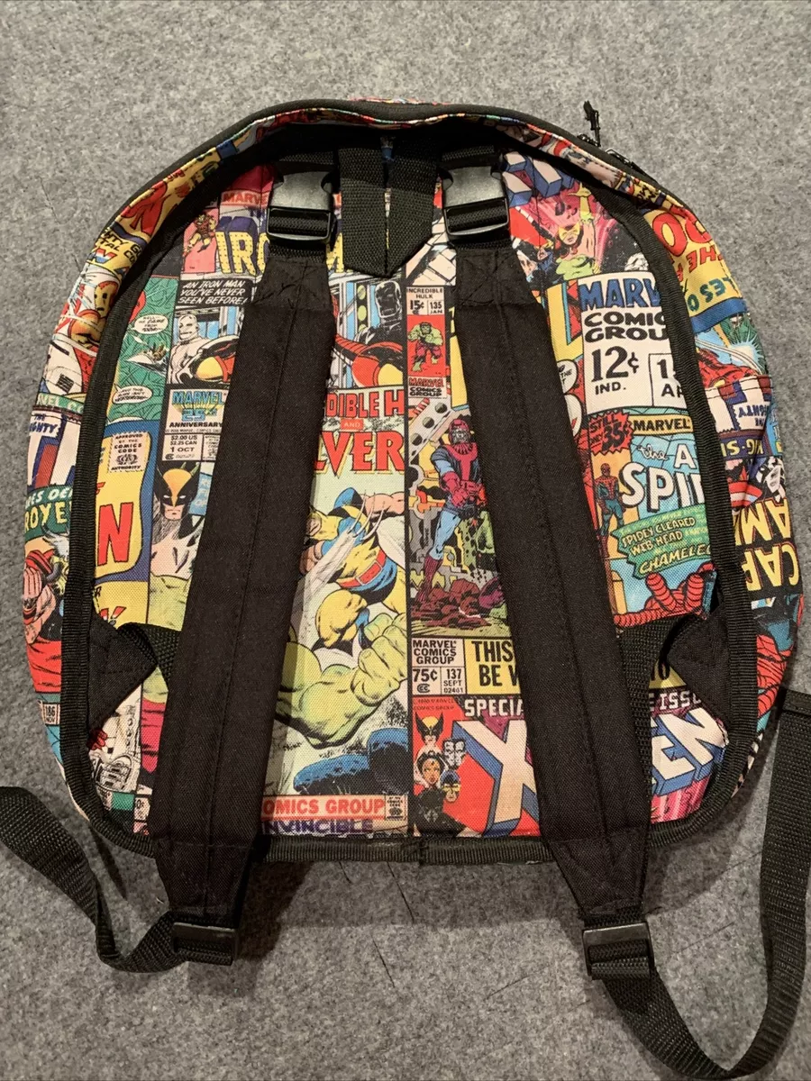 Marvel Comic Strip Flip Pak Reversible Backpack Iron Man Hulk