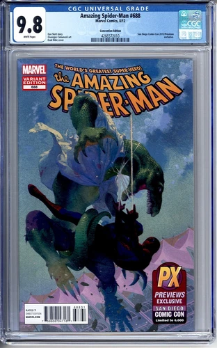 AMAZING SPIDER-MAN #688 CGC 9.8 CONVENTION RIBIC VARIANT SDCC 2012