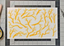 Twigs Branches High Heat Vinyl Stencil Kit - 2x 11"x6" Sheets Cerakote High Bake