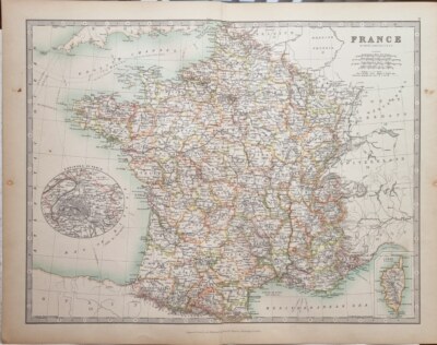 フランスアンティーク　MAP LE MONT SAINT MICHEL 1924 Antique map plan FRANCE Normandy | eBay