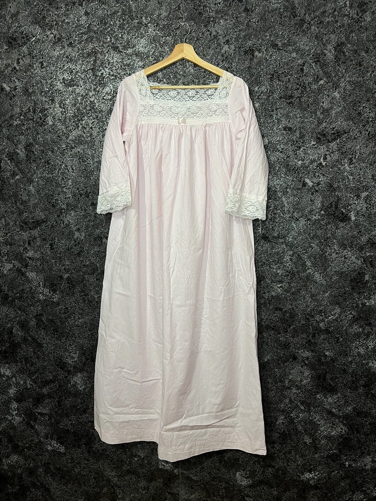 Camicia da notte vintage Christian Dior 100% cotone pizzo bianco taglia M