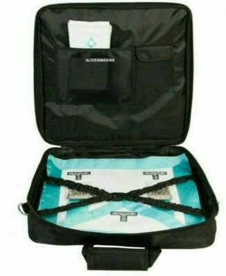Freimaurer Masonic Softcase TASCHE Set für Pastmaster mit Paar gratis Handschuhen