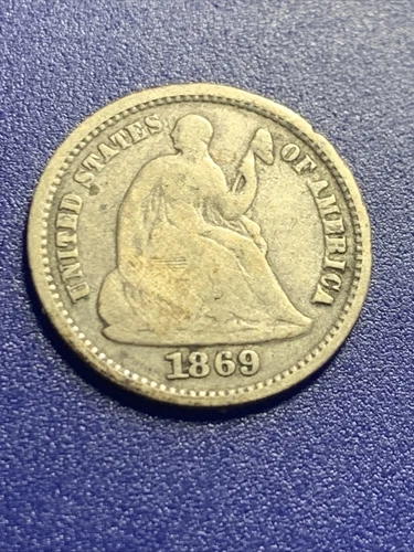 1869-S Seated Liberty Half Dime Silver Coin