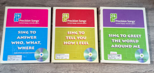 Lot 3x Special Needs Instruction Books: Speech, Feel, Answer Books & Audio CDs - Afbeelding 1 van 12