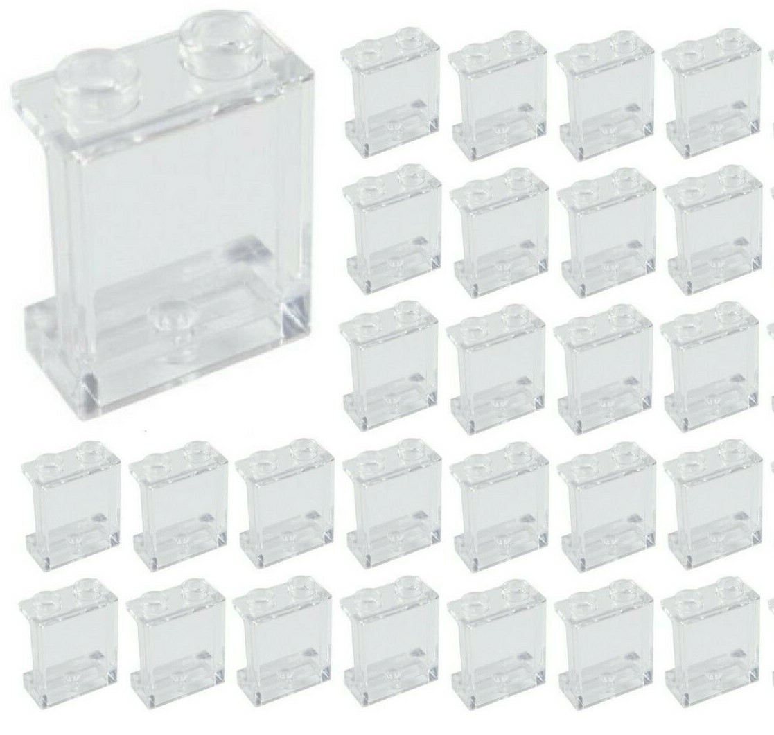☀LEGO New 25x Trans-Clear Transparent Wall Elements 1x2x2 Clear