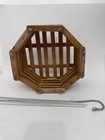 10" Octagonal Vanda Basket With 1 30” 4 Wire Hanger FREE SHIP Real Cedar Wood