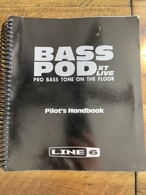 Line 6 Bass POD XT Live Handbook Owners Manual