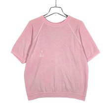 VTG 70s Crewneck Sweatshirt Mens XL Pink Short Sleeve Raglan Blank Bubble Gum
