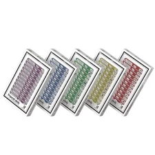 60Pcs Prepared Microscope Slides Specimen 60Pcs, Blue,Green,Red,Yellow,Purple 