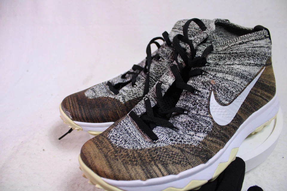 Туфли для гольфа женские Nike Flyknit Chukka без шипов размер 10,5 черные белые 819006-001 - Изображение 3 из 4