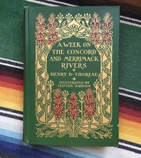 Thoreau A Week on the Concord & Merrimack Rivers 1911 Decorative Binding