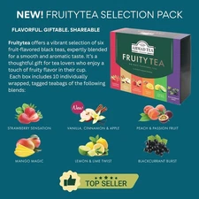 Ahmad Tea Black & Green Tea, Fruitytea Assorted Sampler Variety Gift Box, 60... 
