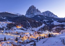 Wandkunst Schneedorf Winterlandschaft Druck Landschaft Natur Berg