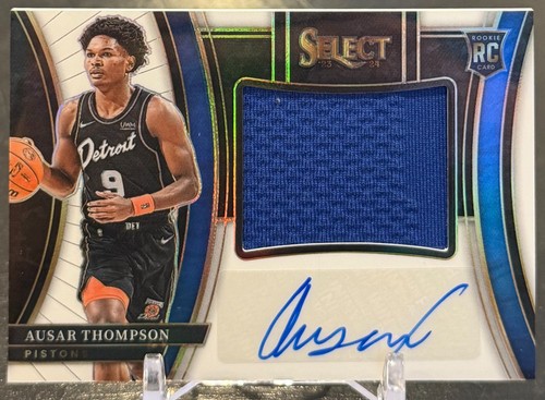 2023-24 Panini Select Ausar Thompson Rookie Patch Auto Blue Prizm RPA /49